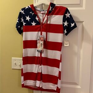 Briefly Stated Americana romper. New with tags extra small